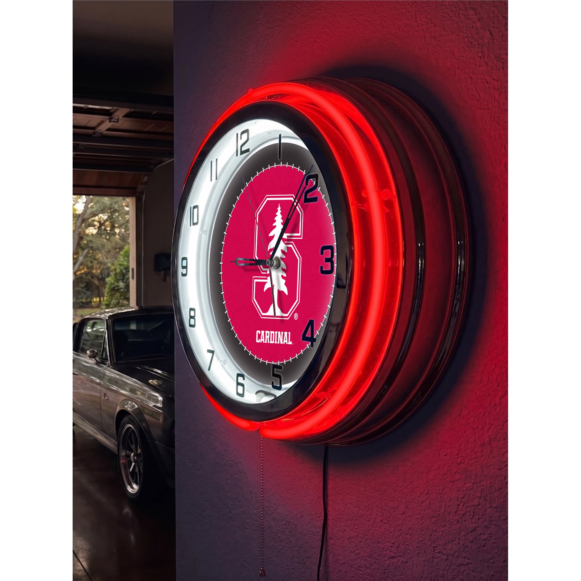 Stanford University 19 Double Neon Wall Clock