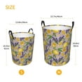 thumbnail image 5 of Balery Lavender Flowers Round Laundry Basket with Handles Waterproof Freestanding Laundry Hamper for Clothes Toys in the Dorm and Family-Small, 5 of 8