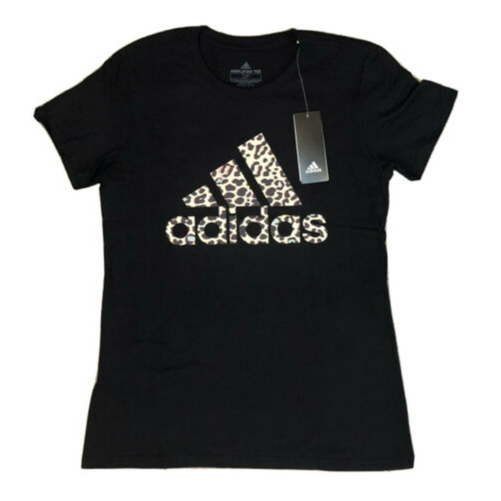 Adidas Adidas Womens Amplifier Leopard Print Tee Shirt