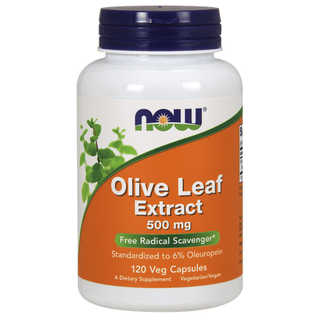 NOW Olive Leaf Extract 500 mg Vegetable Capsules, 120 Ct