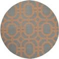 thumbnail image 5 of SAFAVIEH Dhurries Sebastian Geometric Wool Area Rug, Blue/Orange, 6' x 9', 5 of 11