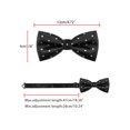 thumbnail image 4 of INSPIRE CHIC Men's Polka Dots Bow Ties Pre-Tied Bowknot for Wedding Business Black, 4 of 5