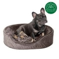 thumbnail image 4 of FurHaven Pet Products Plush & Velvet Oval Pet Bed for Dogs & Cats - Driftwood Brown, Large, 4 of 9
