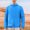 Blue, variant on Long Sleeve Rashs Guard Men Hooded Neck Workout Shirts for Men with Zipper Solid Color Loose Mens Jackets with Pockets Stylish Summer for Weekend Brunch L