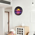 thumbnail image 6 of Indoor 12' Voice-Activated Luminous Decoration Wall Clock With LED Night Light A Retro-wave Landscape, 6 of 8
