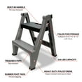 thumbnail image 2 of Performance Tool W85040 Heavy Duty 2-Step Folding Ladder, 300lb Weight Capacity, Slip-Resistant Tread and Compact Foldable Design for Easy Storage, 2 of 11