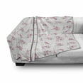 thumbnail image 3 of Eiffel Soft Flannel Fleece Blanket, Spring Inspiration Pink Flowers Bouquet and Paris Landmark on Polka Dots, Cozy Plush for Indoor and Outdoor Use, 60" x 80", Pale Pink Green White, by Ambesonne, 3 of 6