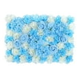 thumbnail image 1 of Panel de pared de flores artificiales, tapete floral, accesorios románticos para fotos, fondo floral, Azul, 1 of 9