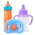 thumbnail image 1 of Baby Doll Bottle Plastic 2PCS Magic Bottle Toy Doll Feeding Bottle with Pacifier, 1 of 10