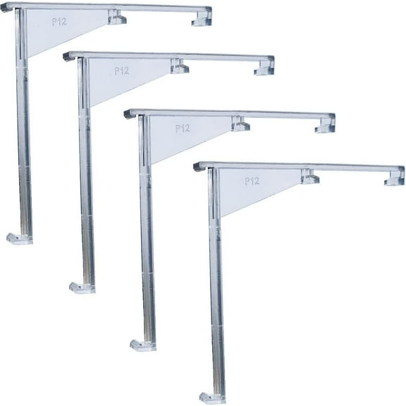 4pcs Valance Clips 3.5" Clear Vertical Blind Hidden Retainer Holder Installation Bracket with Built in Valance Outside Mount The headrail Size Measured 1.5"(38mm) in Top