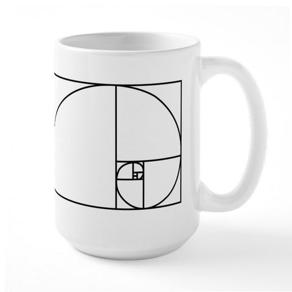 CafePress - Golden Ratio - 15 oz Ceramic Large White Novelty Mug