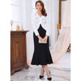 thumbnail image 3 of DARING DIVA Women's Long Sleeve Cocktail Formal Bolero Lace Shrug XL White, 3 of 6