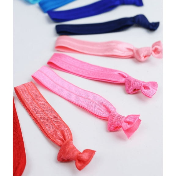 24PCS All-Purpose No Crease Hair Ties for Women Elastics Ponytail Holders Knotted Hair Ties for Girls Soft without Damaging Thick Hair（Random Color）
