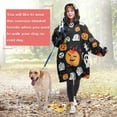 thumbnail image 4 of Wearable Oversized Blanket,Halloween Ghost Pumpkin Medley Pattern Wearable Blanket Hoodie for Adults,Cozy Hooded Blankets with Super Pockets,Super Warm Fuzzy Pullover for Women & Men, 4 of 6