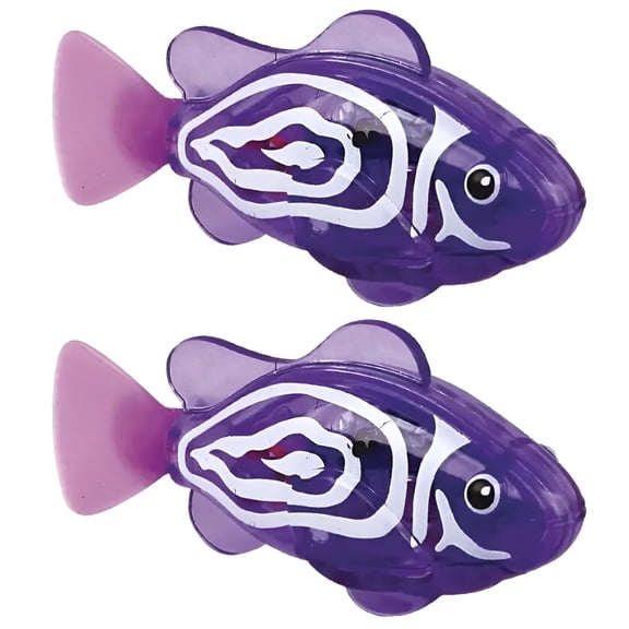 BESTSKY2Pcs Electric Fish Toy Interactive Cat Toy With Realistic Swimming Simulation And Light Up, Purple