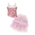 thumbnail image 2 of Girls Glinda Costume with Accessories Pink Good Witch Cosplay Outfits, Size for 4-5Y, 2 of 8