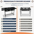 thumbnail image 5 of SONRET - Three Burner Propane Outdoor Camping Stove - 2,25,000 BTU - with Dual Side Shelf, 5 of 9