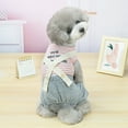 thumbnail image 5 of SPRING PARK Dog Pajamas Dog Jumpsuits Plaid Printing 4 Legs Dog pjs Cotton Cross Straps Design Pet Clothes for Spring, 5 of 7