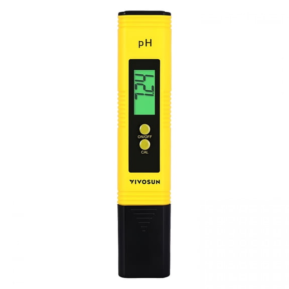 GJX Digital Ph Meter,0.01Ph High Accuracy Pen Type Ph Tester for Hydroponics,Household Drinking,Pool and Aquarium,Yellow