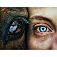 thumbnail image 2 of Aldridge, Ashley 24x19 Black Ornate Wood Framed with Double Matting Museum Art Print Titled - Eye to Eye, 2 of 4