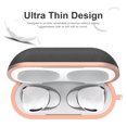 thumbnail image 3 of Airpods Pro Case, Leather Charging Protective Case with hook for AirPod Pro Newest Generation Earphones Accessories (TPU+PC) (BLACK), 3 of 7