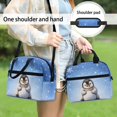 thumbnail image 5 of HUIACONG Aluminum Film Material Lunch Bag for Picnics and Office Work, Durable Insulated Lunch Tote with Front Pocket for Kids and Teens, 5 of 10