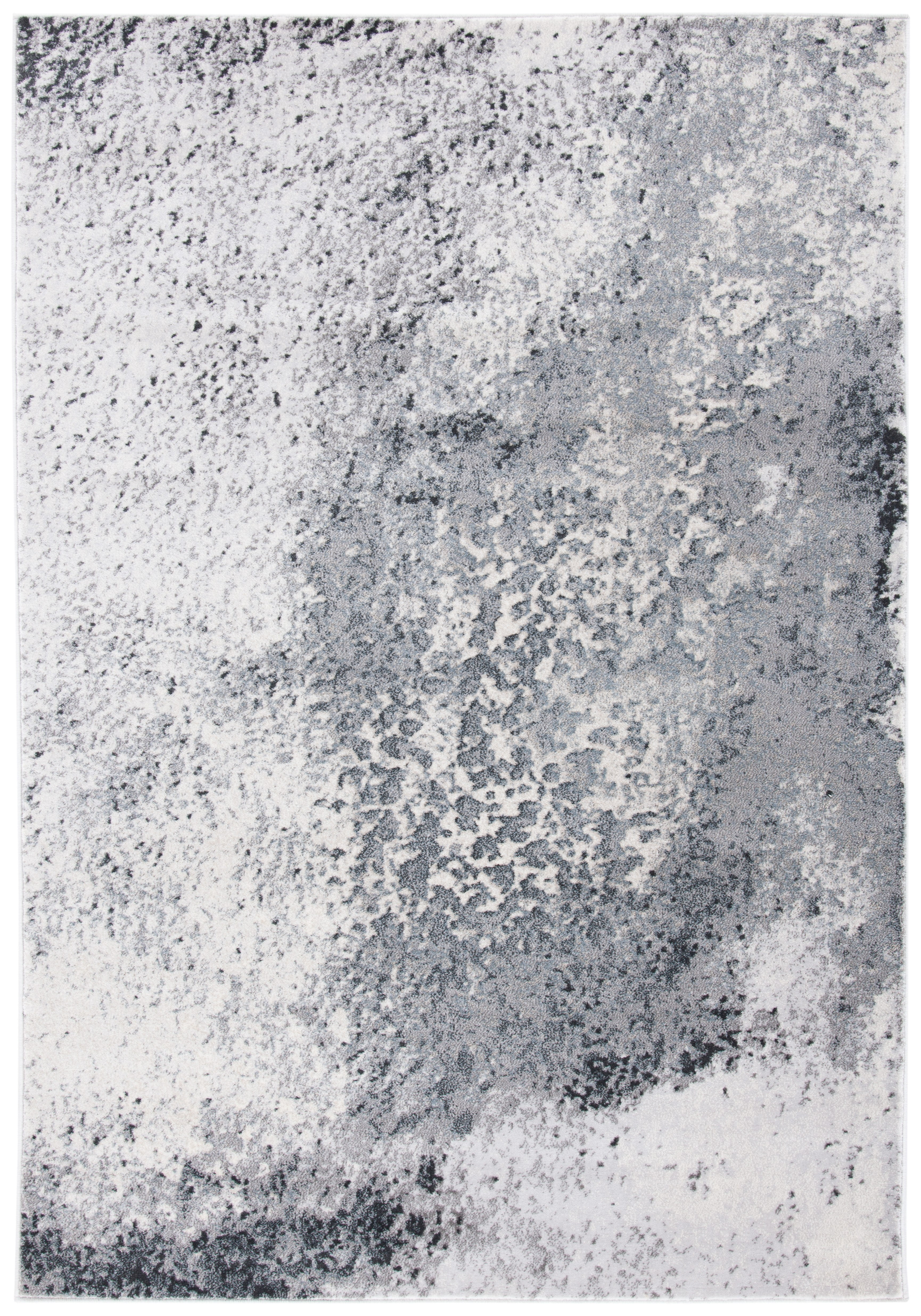 SAFAVIEH Carnegie Jaye Modern Area Rug, Ivory/Gray, 9' x 12'