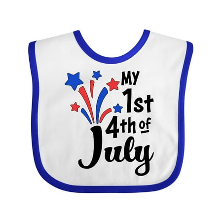 

Inktastic My 1st 4th of July- Fireworks Gift Baby Boy or Baby Girl Bib