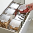 thumbnail image 4 of KYAIGUO Transparent Kitchen storage containers food dispenser Deepened concave top, unlimited stacking, tilt does not collapse Saves space for storage Kitchen Refrigerator, 4 of 6