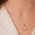thumbnail image 5 of 14k Rose Gold Christian Symbol Chi Rho Heart Pendant / Necklace (20 Inches), 5 of 5