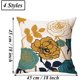 thumbnail image 2 of Funda de almohada de 4 piezas, funda de almohada decorativa de algodón y lino, 45 x 45 cm, fundas de almohada cuadradas de lino con patrón geométrico moderno para sofá, automóvil, sofá, dormitorio, o JAMW Sencillez, 2 of 5