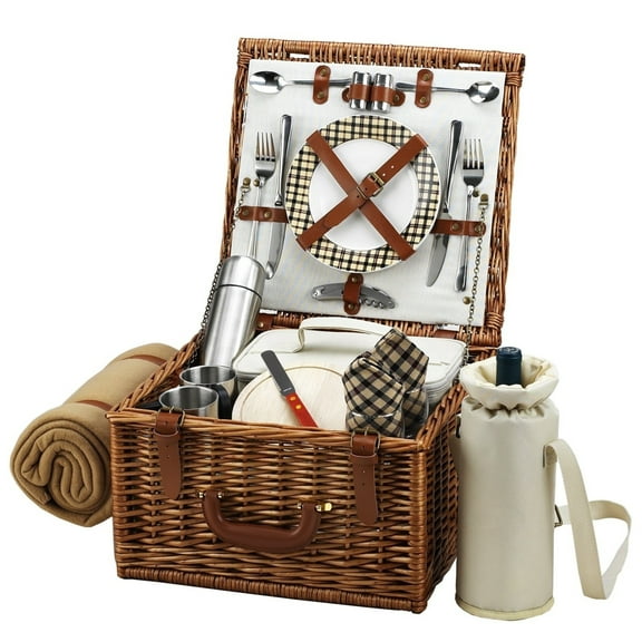 Picnic at Ascot Cheshire Basket with Service for 2, Coffee Set & Blanket (702BC)