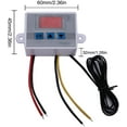 thumbnail image 2 of XH-W3002 LED Digital Temperature Controller Module, Digital Thermostat Switch with Waterproof Probe, Programmable Cooling Thermostat (110V-220V 1500W 10A), 2 of 5