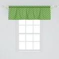 thumbnail image 2 of Ambesonne Geometric Window Valance, Irish Striped Pattern, 54" X 18", Lime Green Dark Green, 2 of 3