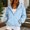 Light Blue, variant on 3/4 Zip Pullover Womens Drawstring Lapel Long Sleeve Women's Pullover Sweaters Cropped Fall Top S-2XL