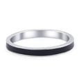 thumbnail image 2 of Full Eternity Stackable Band Ring Black Enamel 925 Sterling Silver Size 9, 2 of 6
