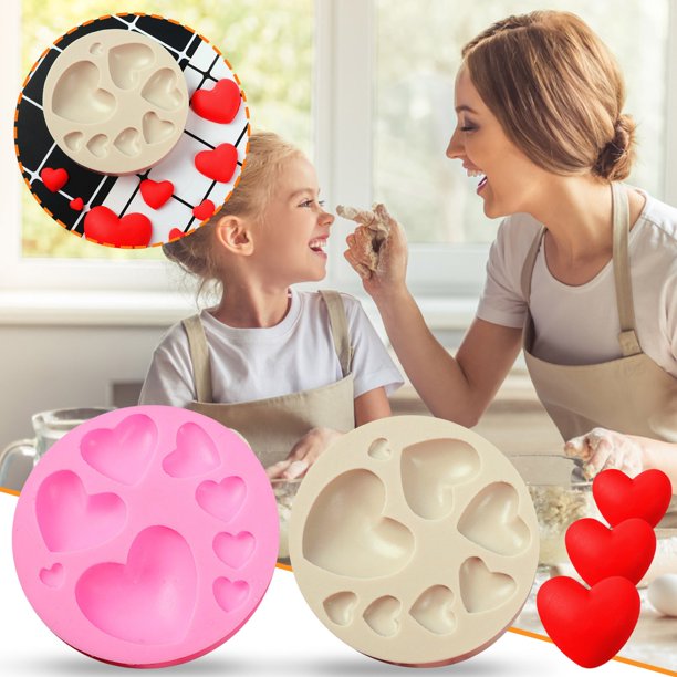 onlyliua Ofertas Molded Hacer Chocolate En Forma de Corazon 6 Cavidades, Molded Hornear Magdalenas, Pasteles y Magdalenas de Chocolate