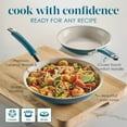 thumbnail image 6 of Rachael Ray Cucina Ceramic Skillet Set, 2-Piece, Marine Blue, 6 of 8