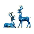 thumbnail image 2 of Yuarrent 2 figuritas de ciervo de lujo con detalles en el hogar elegantes para figuritas de reno de elección de regalo de estilo único Decoración del hogar azul METRO, 2 of 6