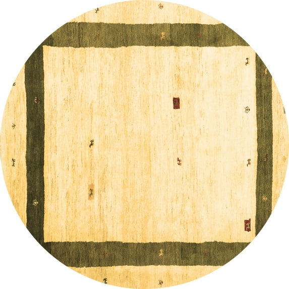 Ahgly Company Indoor Round Solid Brown Modern Area Rugs, 6' Round