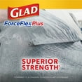 thumbnail image 6 of Glad ForceFlexPlus Tall Kitchen Trash Bags, 13 Gallon, 80 Bags (Fresh Clean Scent, Febreze Freshness), 6 of 12