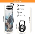 thumbnail image 3 of Eagle Trees Painting Sports Water Bottle Portable Travel Mug 32oz BPA Free Leak Proof Straw Transparent Tritan for Gym Yoga Cycling Camping, 3 of 7