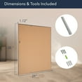 thumbnail image 5 of Head West Chrome Pave Textured Beaded Rectangular Frame Beveled Edge Modern Wall Accent Mirror - 29 x 35, 5 of 8
