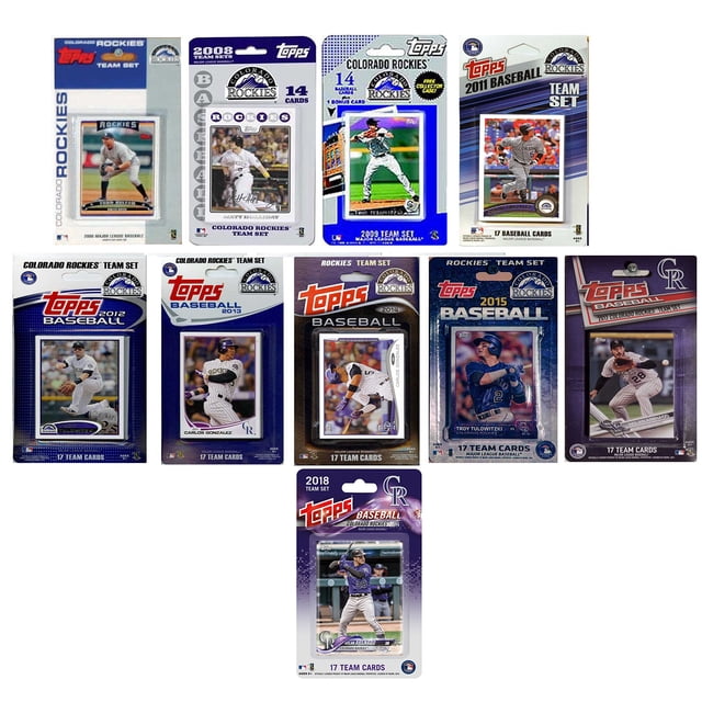 Conjuntos de Cartas Coleccionables C&I de Colorado Rockies, 10 Sets