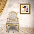thumbnail image 3 of Popp, Grace 12x12 Gold Ornate Wood Framed with Double Matting Museum Art Print Titled - Color Blocking II, 3 of 4