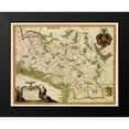 thumbnail image 2 of Blaeu 14x12 Black Modern Framed Museum Art Print Titled - Eastern Europe Silesia Region Poland - Blaeu 1635, 2 of 5