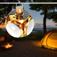 thumbnail image 4 of Bombilla de Fútbol Doblada, Lámpara Solar para Tienda de Campaña, Antorcha Colgante Portátil, Luz de Acampada Al Aire Libre de 4 Hojas para Viajes con Oro, 4 of 8
