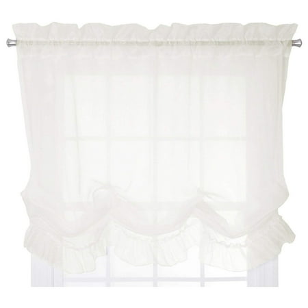 Ellis Curtain Dacron Ninon High Quality Fabric Perfect Decorative Classic Patterned Ruffled Ballon Shade Window Curtains - 60