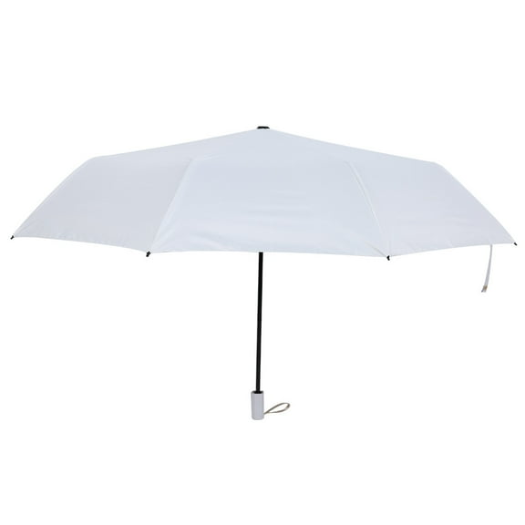 Portable 3-Fold Windproof Rain & Sun Umbrella for Reliable Weather Protection - White
