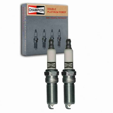 2 pc Champion 7032 Double Platinum Spark Plugs for PLZTR5A-13 RE10PMPB5 Ignition Wire Secondary Fits select: 2013-2017 FORD EXPLORER, 2015-2017 FORD F150
